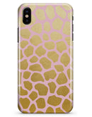 Pink Gold Flaked Animal v1 - iPhone X Clipit Case