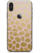 Pink Gold Flaked Animal v1 - iPhone X Skin-Kit