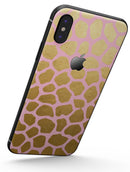 Pink Gold Flaked Animal v1 - iPhone X Skin-Kit