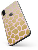 Pink Gold Flaked Animal v1 - iPhone X Skin-Kit