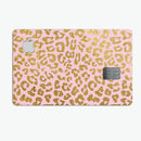 Pink Gold Flaked Animal v2 - Premium Protective Decal Skin-Kit for the Apple Credit Card