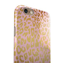Pink Gold Flaked Animal v3 iPhone 6/6s or 6/6s Plus 2-Piece Hybrid INK-Fuzed Case