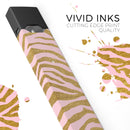 Pink Gold Flaked Animal v4 - Premium Decal Protective Skin-Wrap Sticker compatible with the Juul Labs vaping device
