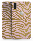 Pink Gold Flaked Animal v4 - iPhone X Skin-Kit