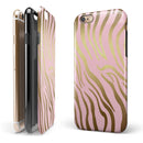 Pink Gold Flaked Animal v5 iPhone 6/6s or 6/6s Plus 2-Piece Hybrid INK-Fuzed Case