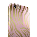 Pink Gold Flaked Animal v5 iPhone 6/6s or 6/6s Plus 2-Piece Hybrid INK-Fuzed Case