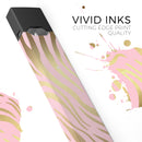 Pink Gold Flaked Animal v5 - Premium Decal Protective Skin-Wrap Sticker compatible with the Juul Labs vaping device