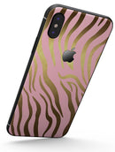 Pink Gold Flaked Animal v5 - iPhone X Skin-Kit