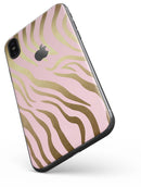 Pink Gold Flaked Animal v5 - iPhone X Skin-Kit