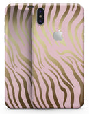 Pink Gold Flaked Animal v5 - iPhone X Skin-Kit