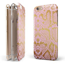 Pink Gold Flaked Animal v6 iPhone 6/6s or 6/6s Plus 2-Piece Hybrid INK-Fuzed Case