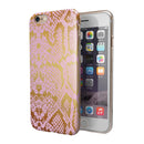 Pink Gold Flaked Animal v6 iPhone 6/6s or 6/6s Plus 2-Piece Hybrid INK-Fuzed Case