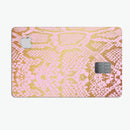 Pink Gold Flaked Animal v6 - Premium Protective Decal Skin-Kit for the Apple Credit Card