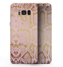 Pink Gold Flaked Animal v6 - Samsung Galaxy S8 Full-Body Skin Kit