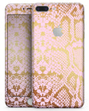 Pink Gold Flaked Animal v6 - Skin-kit for the iPhone 8 or 8 Plus