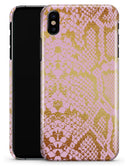 Pink Gold Flaked Animal v6 - iPhone X Clipit Case