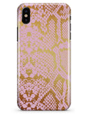 Pink Gold Flaked Animal v6 - iPhone X Clipit Case