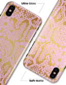 Pink Gold Flaked Animal v6 - iPhone X Clipit Case