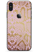 Pink Gold Flaked Animal v6 - iPhone X Skin-Kit