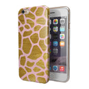 Pink Gold Flaked Animal v7 iPhone 6/6s or 6/6s Plus 2-Piece Hybrid INK-Fuzed Case
