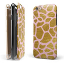 Pink Gold Flaked Animal v7 iPhone 6/6s or 6/6s Plus 2-Piece Hybrid INK-Fuzed Case