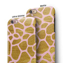 Pink Gold Flaked Animal v7 iPhone 6/6s or 6/6s Plus 2-Piece Hybrid INK-Fuzed Case