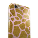 Pink Gold Flaked Animal v7 iPhone 6/6s or 6/6s Plus 2-Piece Hybrid INK-Fuzed Case