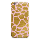 Pink Gold Flaked Animal v7 iPhone 6/6s or 6/6s Plus 2-Piece Hybrid INK-Fuzed Case