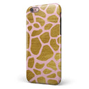 Pink Gold Flaked Animal v7 iPhone 6/6s or 6/6s Plus 2-Piece Hybrid INK-Fuzed Case