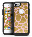 Pink Gold Flaked Animal v7 2 - iPhone 7 or 8 OtterBox Case & Skin Kits