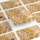 Pink Gold Flaked Animal v7 - Premium Protective Decal Skin-Kit for the Apple Credit Card