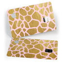 Pink Gold Flaked Animal v7 - Premium Protective Decal Skin-Kit for the Apple Credit Card