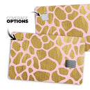 Pink Gold Flaked Animal v7 - Premium Protective Decal Skin-Kit for the Apple Credit Card