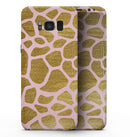 Pink Gold Flaked Animal v7 - Samsung Galaxy S8 Full-Body Skin Kit