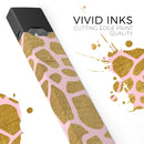 Pink Gold Flaked Animal v7 - Premium Decal Protective Skin-Wrap Sticker compatible with the Juul Labs vaping device