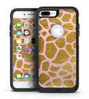 Pink Gold Flaked Animal v7 - iPhone 7 or 7 Plus Commuter Case Skin Kit