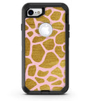 Pink Gold Flaked Animal v7 - iPhone 7 or 8 OtterBox Case & Skin Kits