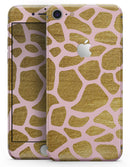 Pink Gold Flaked Animal v7 - Skin-kit for the iPhone 8 or 8 Plus