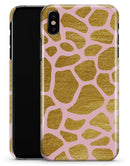 Pink Gold Flaked Animal v7 - iPhone X Clipit Case