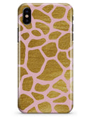 Pink Gold Flaked Animal v7 - iPhone X Clipit Case