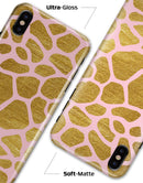 Pink Gold Flaked Animal v7 - iPhone X Clipit Case
