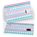 Pink Green Teal Vertical Pattern - Premium Protective Decal Skin-Kit for the Apple Credit Card