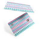 Pink Green Teal Vertical Pattern - Premium Protective Decal Skin-Kit for the Apple Credit Card