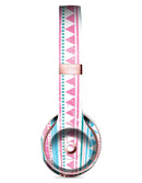 Pink Green Teal Vertical Pattern Full-Body Skin Kit for the Beats by Dre Solo 3 Wireless Headphones