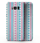 Pink Green Teal Vertical Pattern - Samsung Galaxy S8 Full-Body Skin Kit