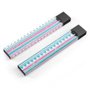 Pink Green Teal Vertical Pattern - Premium Decal Protective Skin-Wrap Sticker compatible with the Juul Labs vaping device