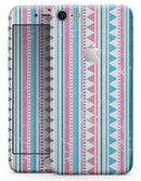 Pink Green Teal Vertical Pattern - Skin-kit for the iPhone 8 or 8 Plus