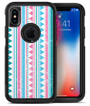 Pink Green Teal Vertical Pattern - iPhone X OtterBox Case & Skin Kits