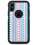 Pink Green Teal Vertical Pattern - iPhone X OtterBox Case & Skin Kits