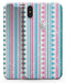 Pink Green Teal Vertical Pattern - iPhone X Skin-Kit
